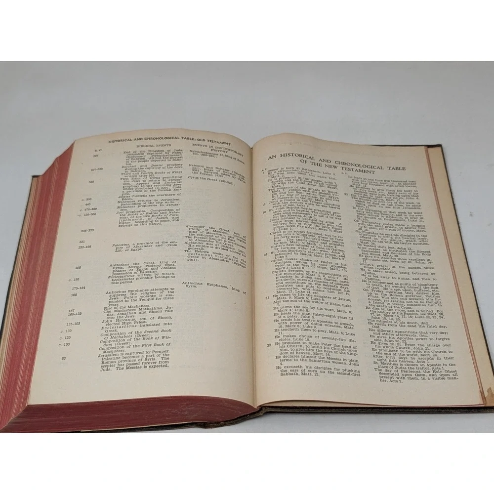 The Holy‎ Bible The Douay Bible House 1941 Hardcover Pope Leo XIII VTG 1940s 40s